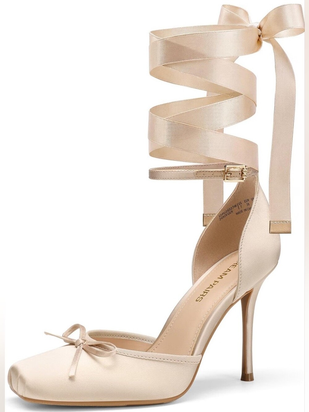 NIB DREAM PAIRS Satin Balletcore Ribbon Heels Size 9 2026